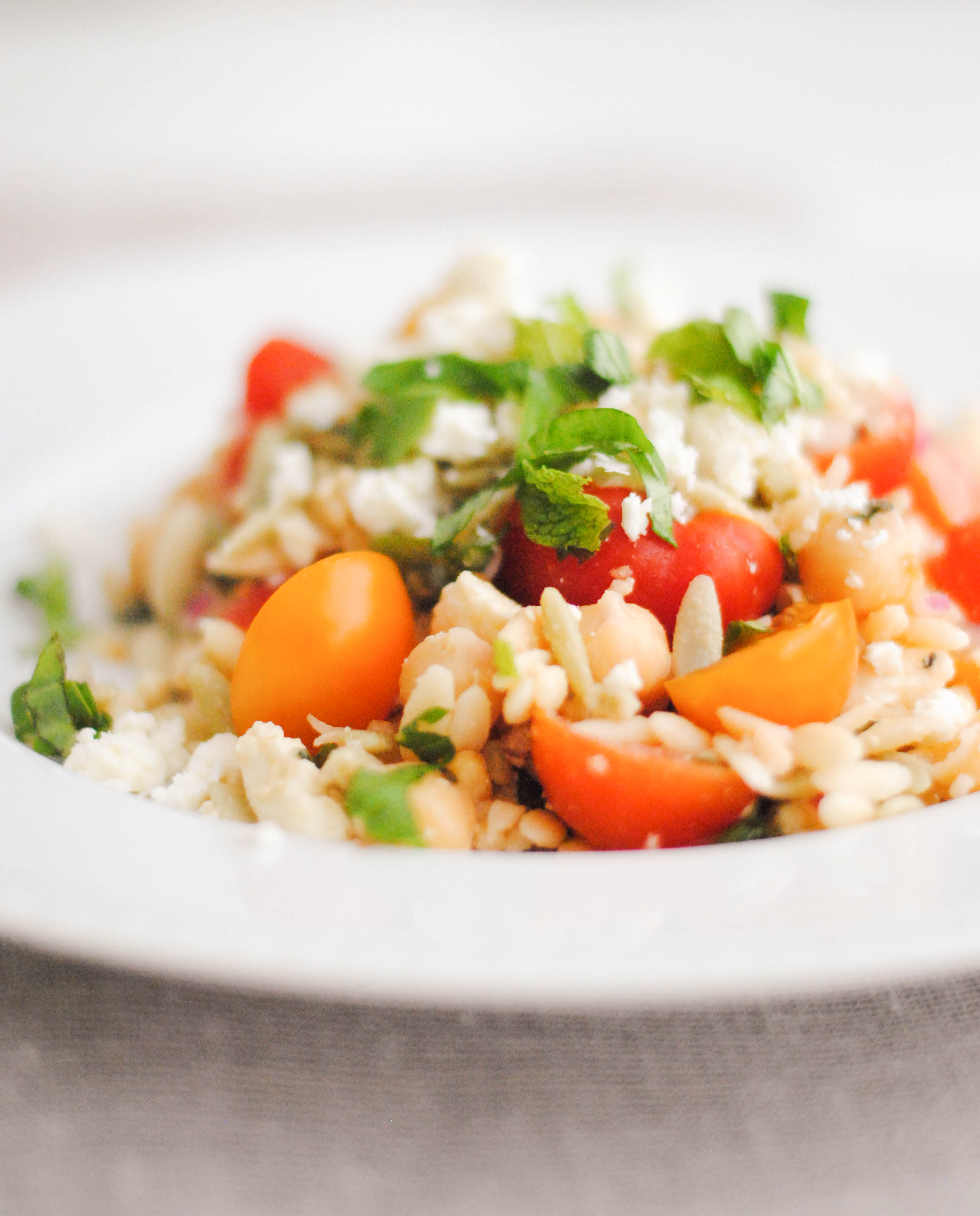 Orzo Salad with Heirloom Tomatoes and Herbs