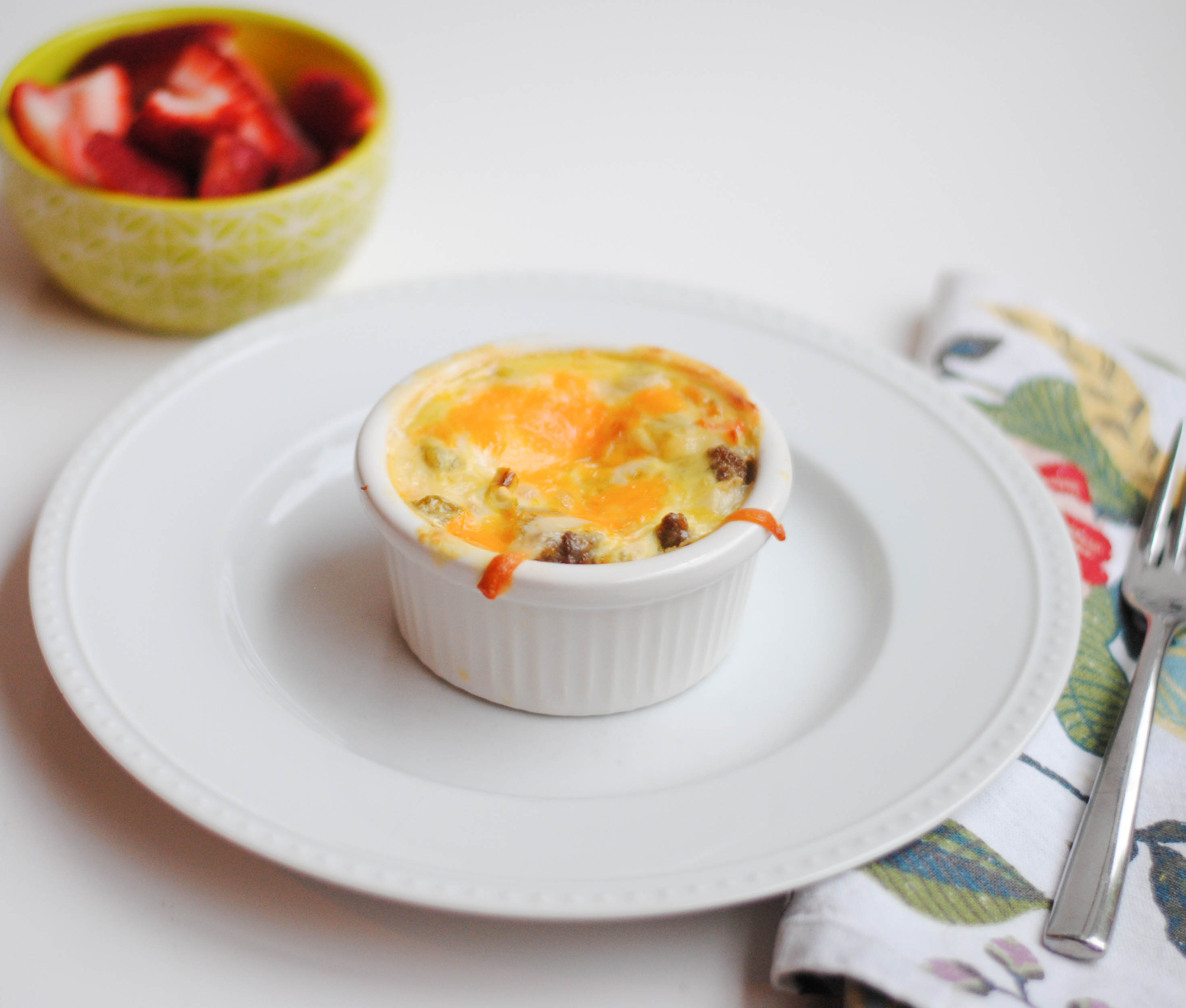 Cheesy Sausage and Green Chile Overnight Breakfast Casserole Hottie